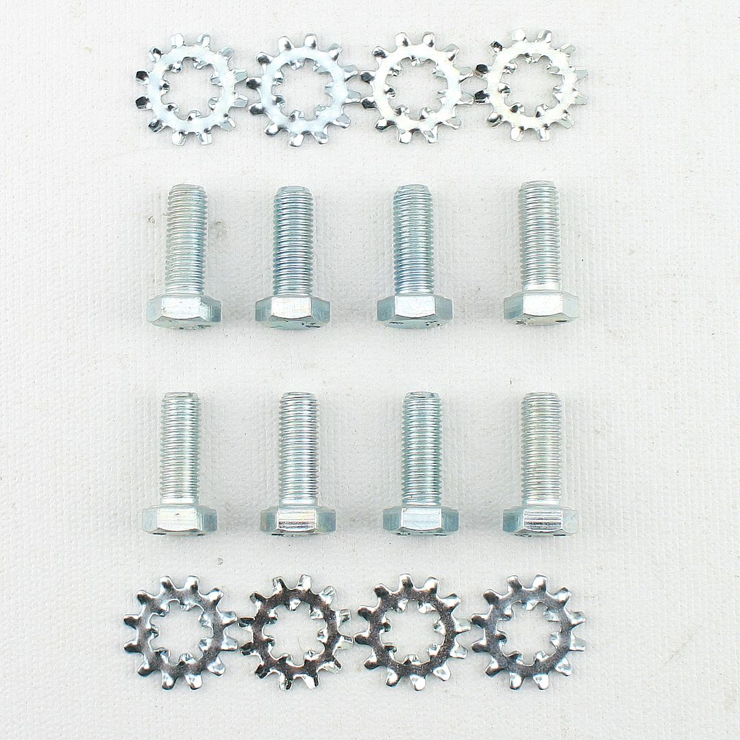 55 56 57 Chevy Door Hinge To Cowl Hex Bolts Screws 16 pc Kit 1955 1956